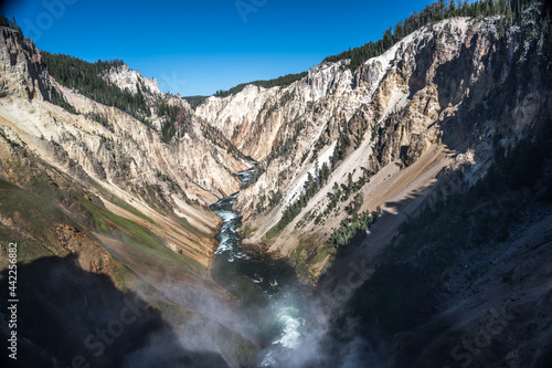 The famous Grand Canyon of the Yellowstone in Wyoming © CheriAlguire