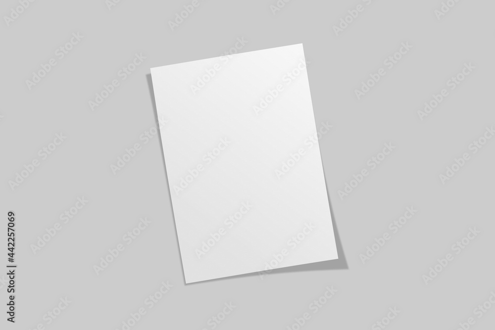 Realistic blank flyer brochure for mockup. Paper or poster illustration. 3D Render. Realistic blank flyer brochure for mockup. Paper or poster illustration. 3D Render.