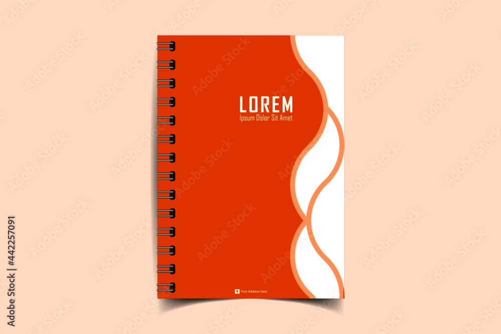 Minimalistic Notebook cover design templates. Layout set for covers of