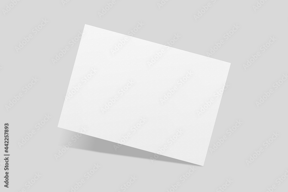 Realistic blank flyer brochure for mockup. Paper or poster illustration. 3D Render. Realistic blank flyer brochure for mockup. Paper or poster illustration. 3D Render.