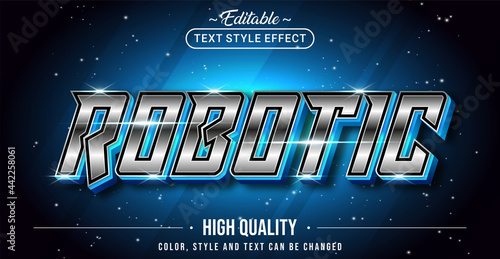 Editable text style effect - Robotic text style theme.