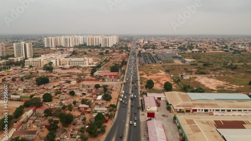 Road to centrality of Zango, Luanda, Angola photo