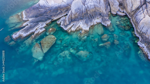 Tanote Bay, Koh Tao with corals and sandy beach photo