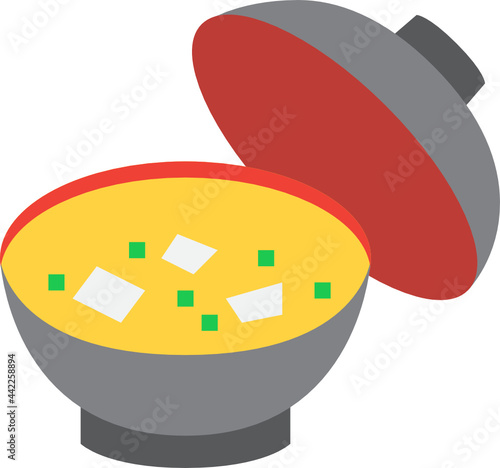 miso soup flat icon