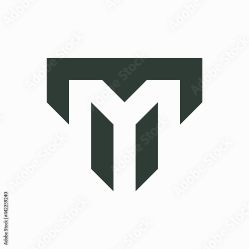 TM logo with geometric modern style for personal brand, wedding monogram, etc.