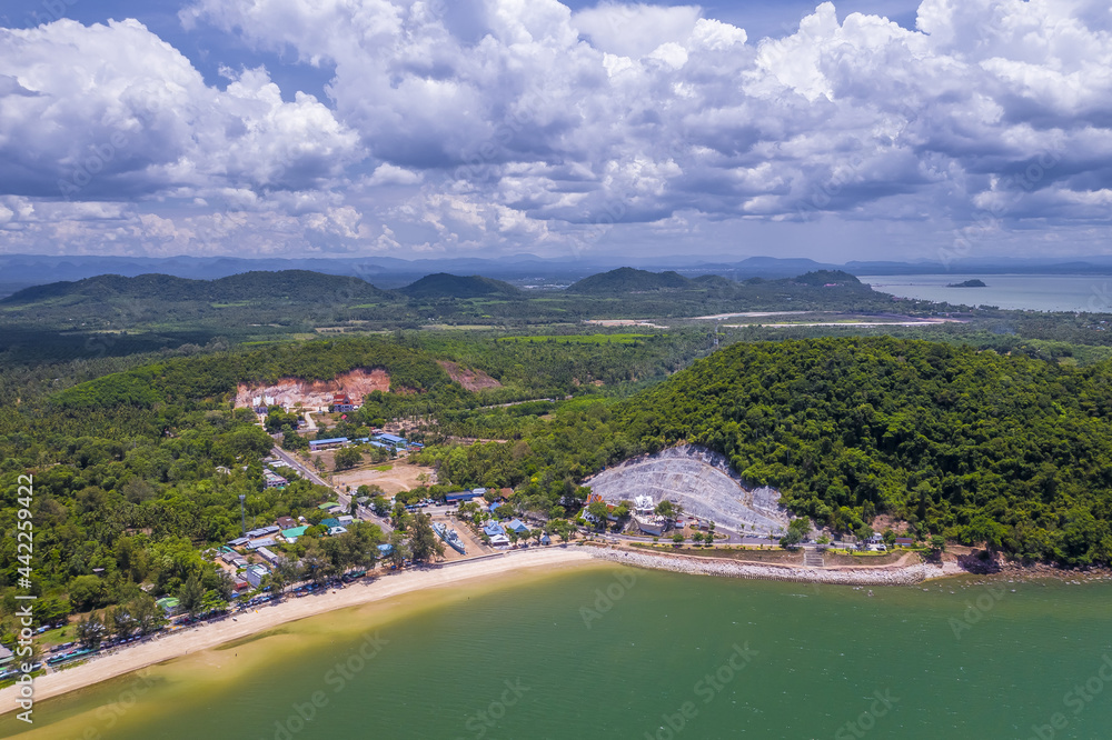 Krom Luang Chumphon Khet Udomsak Shrine Sai Ree Beach Prince Chumphon Park drone aerial ariel uav high view Chumphon Thailand