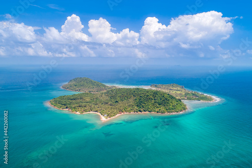 Koh Samet Chumphon Thailand South East Asia uav ariel aerial drone altitude landscape seascape thailand asia south east asian beach paradise no people copy space