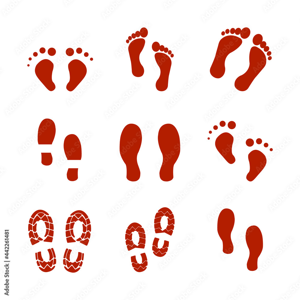 footprint icon. footprint set symbol vector elements for infographic web. footprint icon. footprint set symbol vector elements for infographic web.