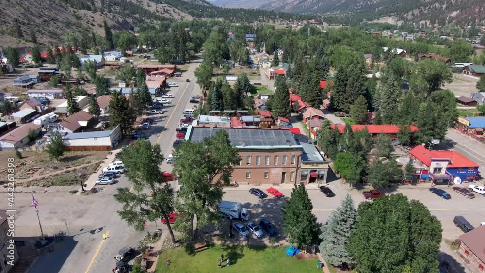 Lake City Colorado in 2021 a high perspective drone view Lake City Colorado in 2021 a high perspective drone view