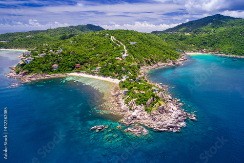 Coastline along South Thailand, Drone Aerial UAV