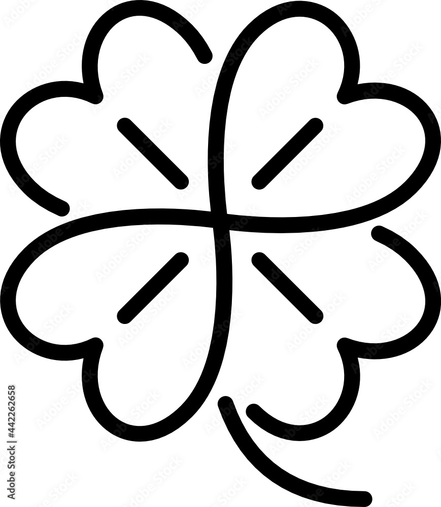 clover leaf outline icon