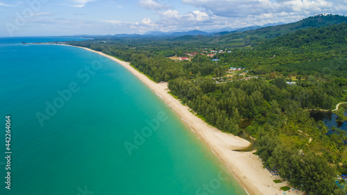 Aerial View of Pak Weep Beach and Coconut Beach of Khao Lak, Thailand