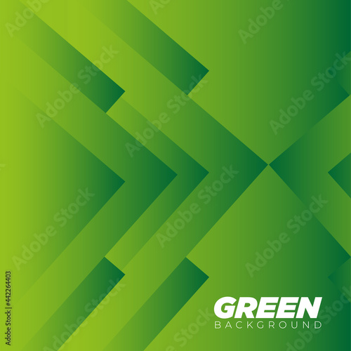 Abstract minimal geometrci green background, dynamic shapes composition, Vector background photo