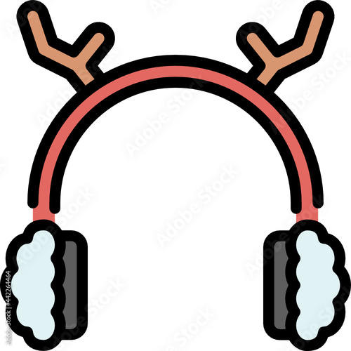 earmuffs color outline icon