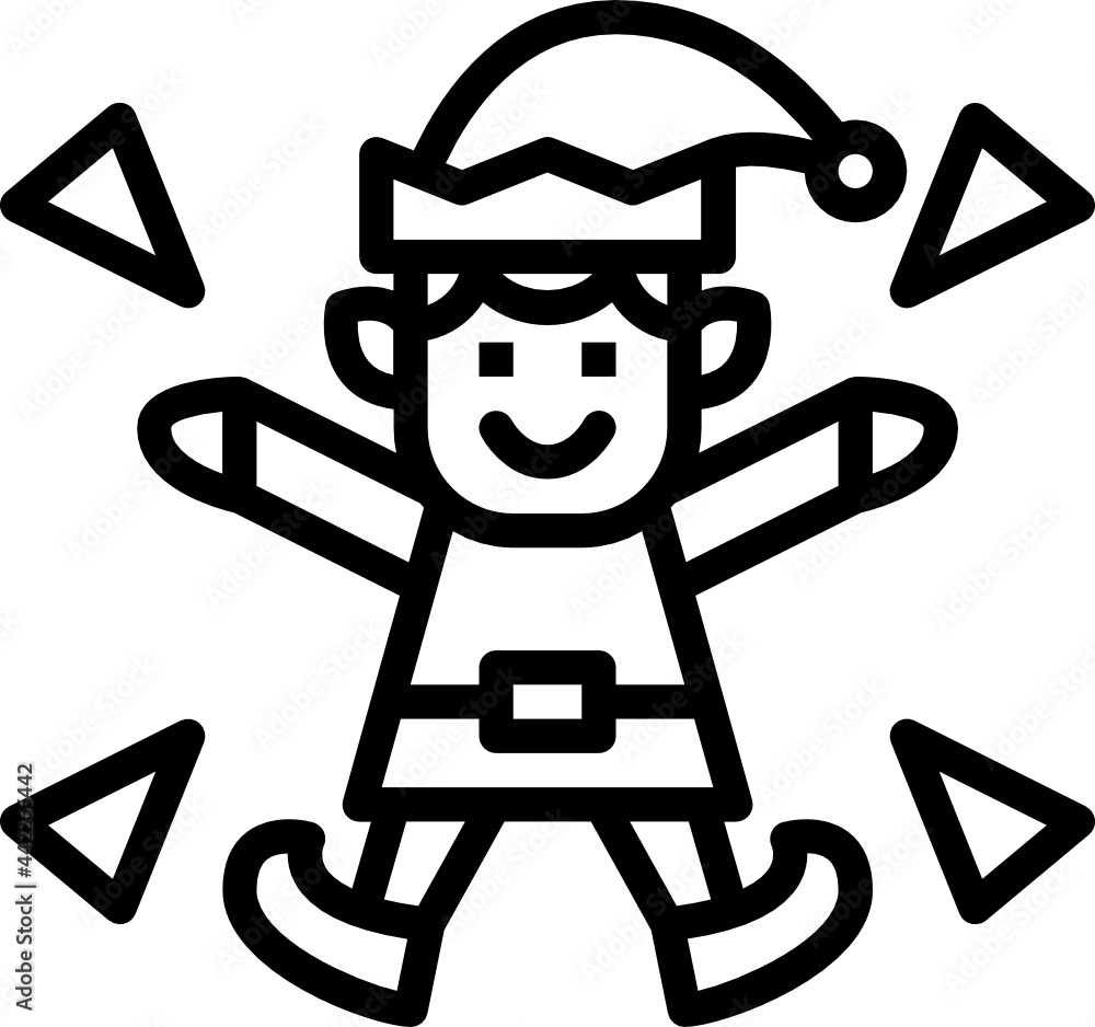 elf outline icon elf outline icon