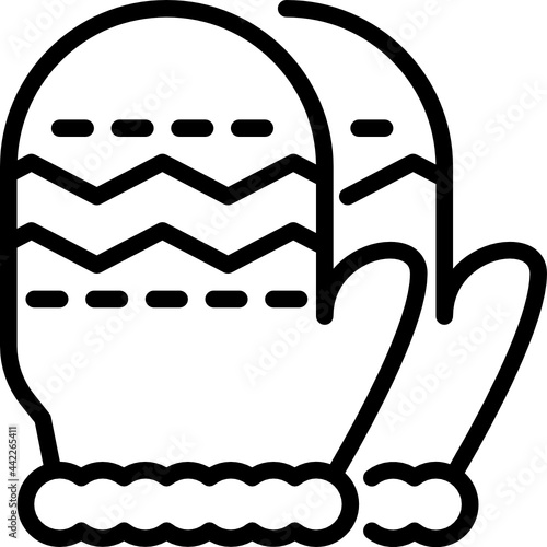 mittens outline icon