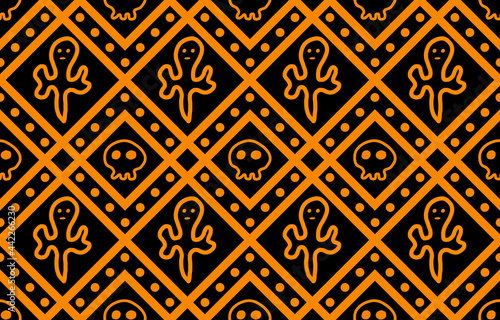 Ghost Halloween seamless pattern
