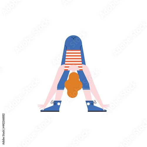 woman practicing gymnastic