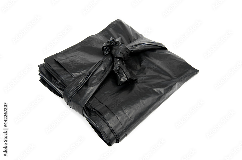 Close up garbage bag isolated on white background. Close up garbage bag isolated on white background.