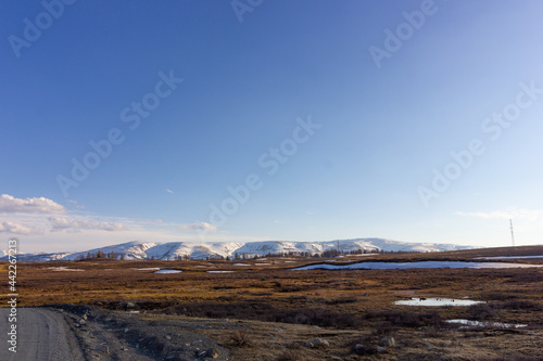 snow-capped peaks of the Altai mountains