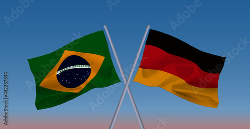 ブラジルとドイツの国旗
