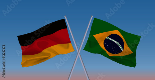 ブラジルとドイツの国旗