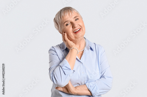 Portrait of stylish senior ...