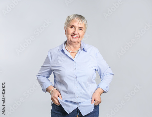 Portrait of stylish senior ...