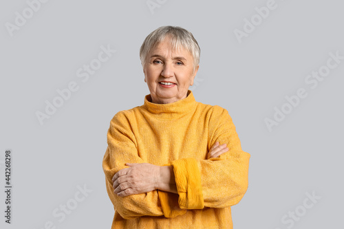 Portrait of stylish senior ...