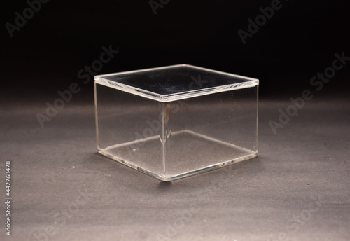 acrylic small box with dark background