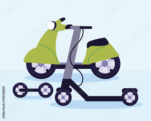 set electric scooter transport