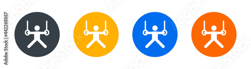 Gymnastic Rings icon vector illustration. Gym concept