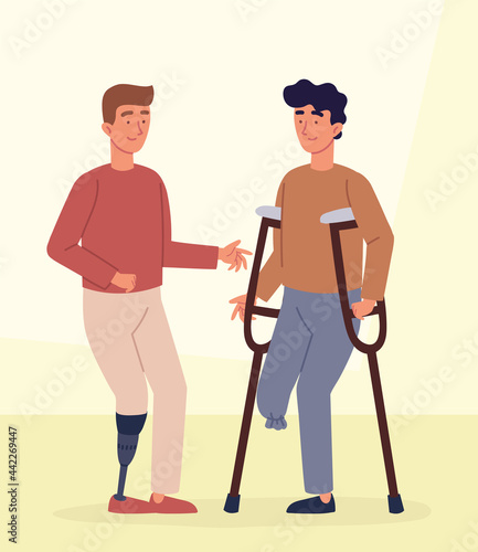 disabled young men