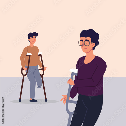 disabled amputee men