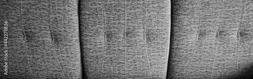 Texture detail of grey cover soft cotton cloth sofa