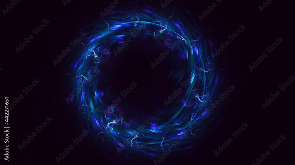 3D rendering abstract blue fractal light background 3D rendering abstract blue fractal light background