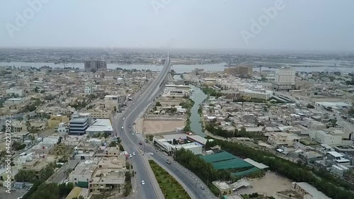 aerial footage of baghdad city photo