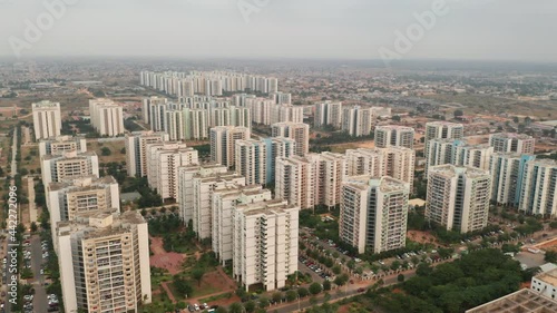 Travelling front, drone, Centrality of Zango, Luanda, Angola, Africa, 3 photo