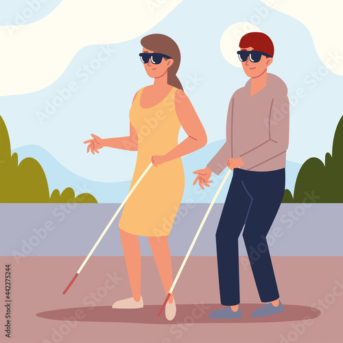 disabled blind couple