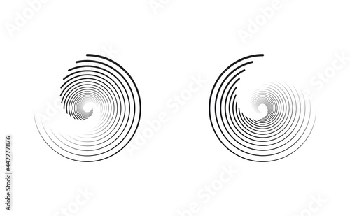 Circle spiral twirl swirl golden ratio icon
