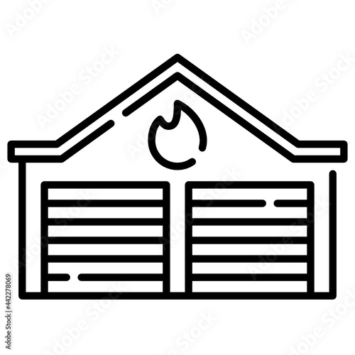 Fire station icon