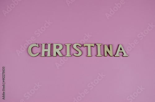 text "christina". female name christina © zozo