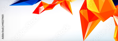 Vector 3d triangles and pyramids abstract background for business or technology presentations, internet posters or web brochure covers