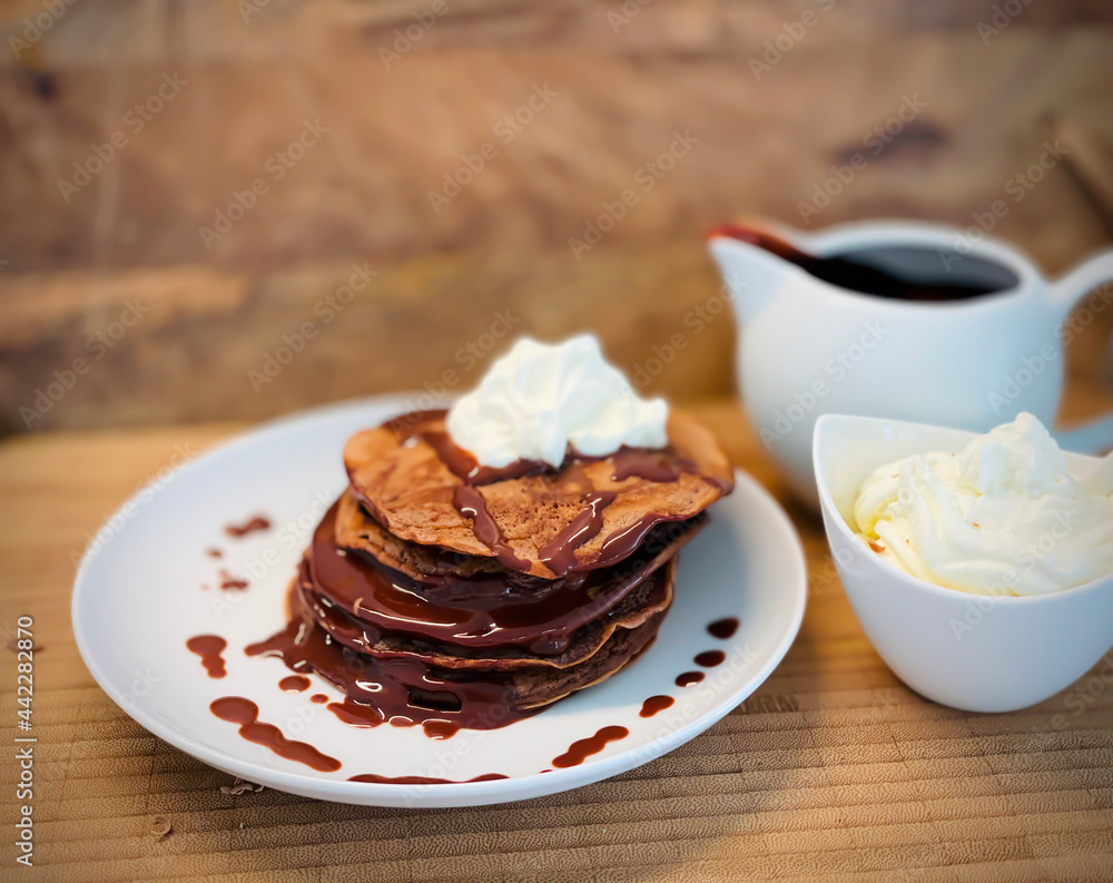 Chocolate pancakes Chocolate pancakes