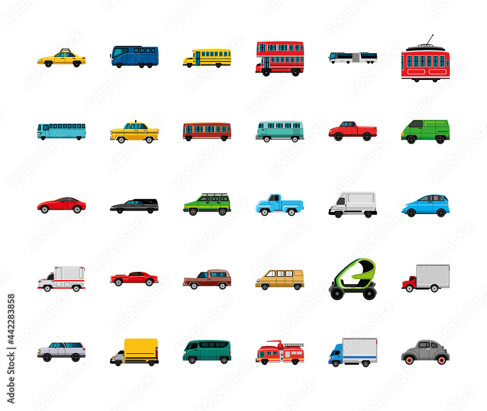 different vehicles transport different vehicles transport