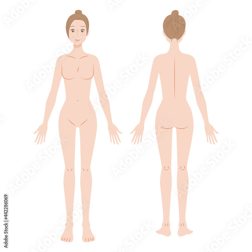 女性の全身イラスト