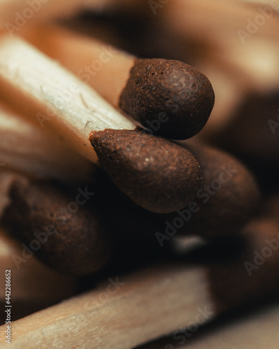 Macro shots, close-up of a match head