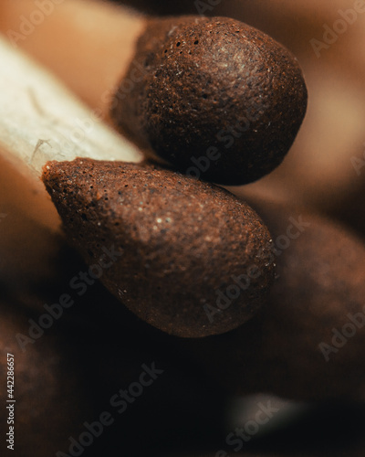 Macro shots, close-up of a match head