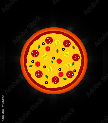 drawing of pizza for sale offline and online