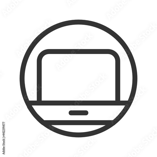 Laptop , Work Office outline icon.